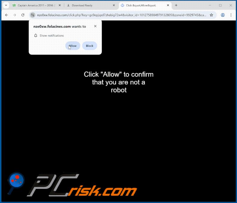 folacines[.]com website Aussehen (GIF)