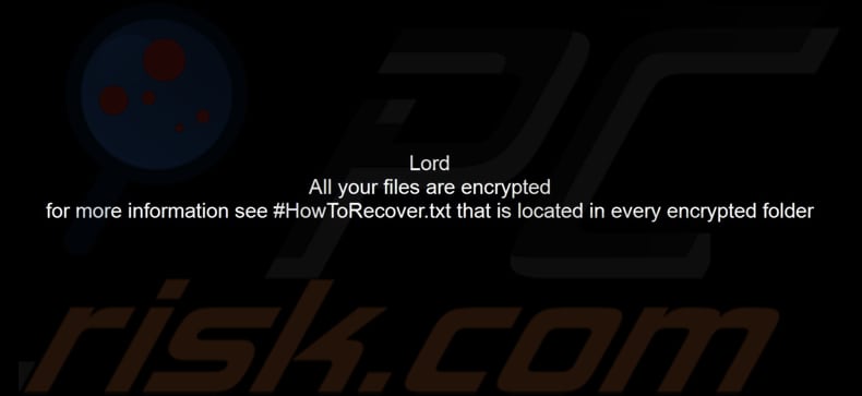 Lord ransomware Tapete