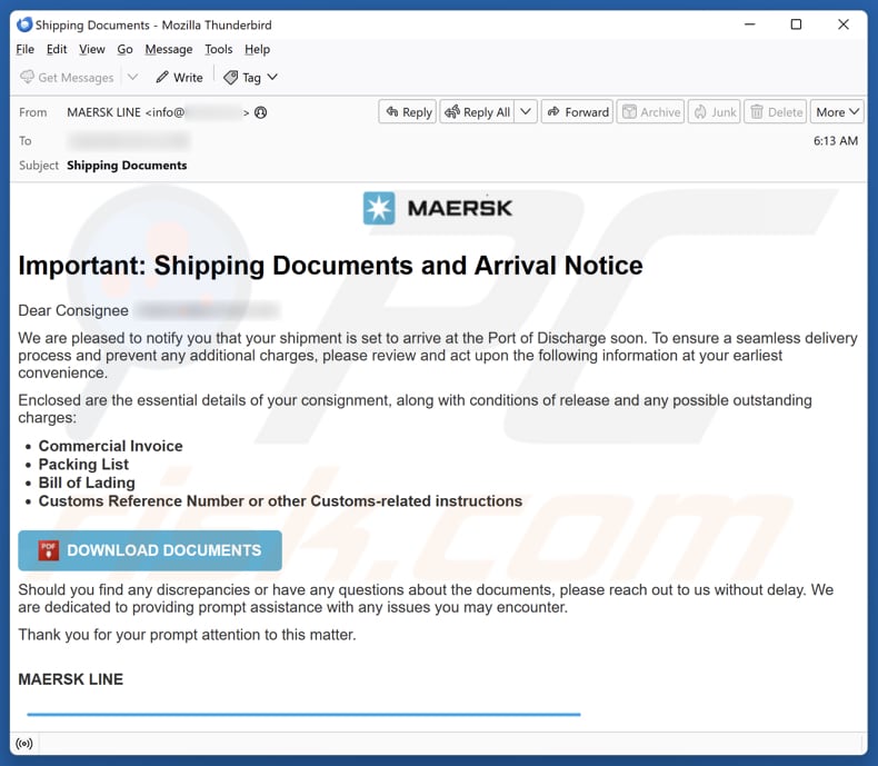 Email Account Failure Notice E-Mail Spam Kampagne