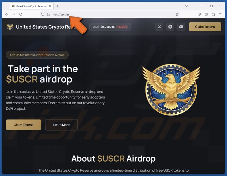 United States Crypto Reserve ($USCR) Betrug