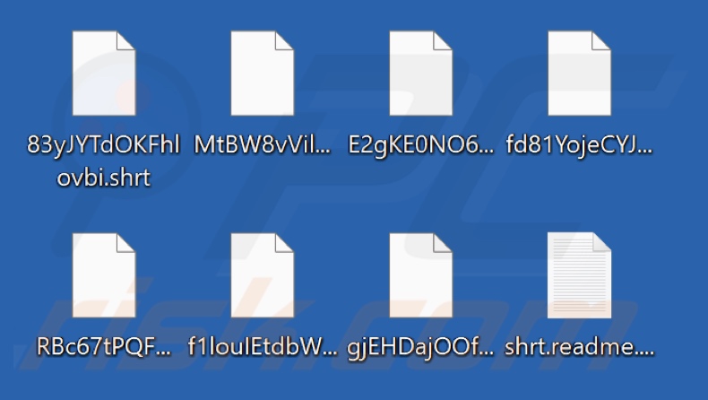 Mit Black Shrantac Ransomware verschlüsselte Dateien (Dateiendung .shrt)