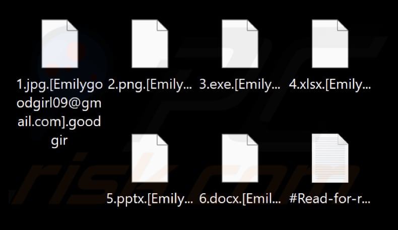 Mit GoodGirl Ransomware verschlüsselte Dateien (Erweiterung .goodgir)
