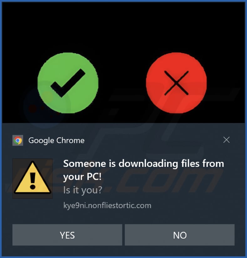 nonfliestortic[.]com Benachrichtigung