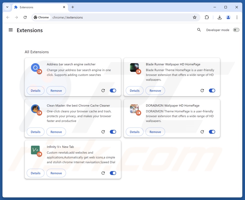 Unerwünschte Anzeigen aus Google Chrome entfernen Schritt 2
