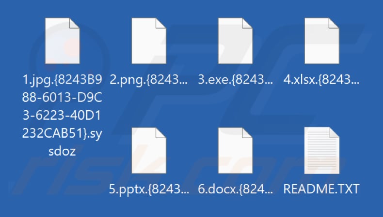 Mit Sysdoz-Ransomware verschlüsselte Dateien (Erweiterung .sysdoz)