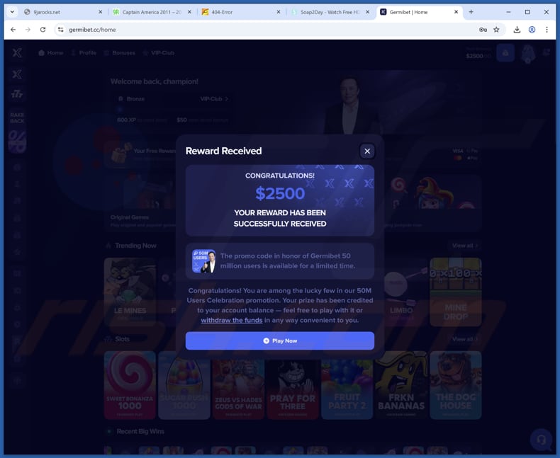 Elon Musk Giveaway Betrug gefälschte Belohnung