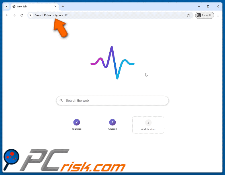Aussehen der Weiterleitung von Pulse über mypulsehome.com zu Yahoo (GIF)