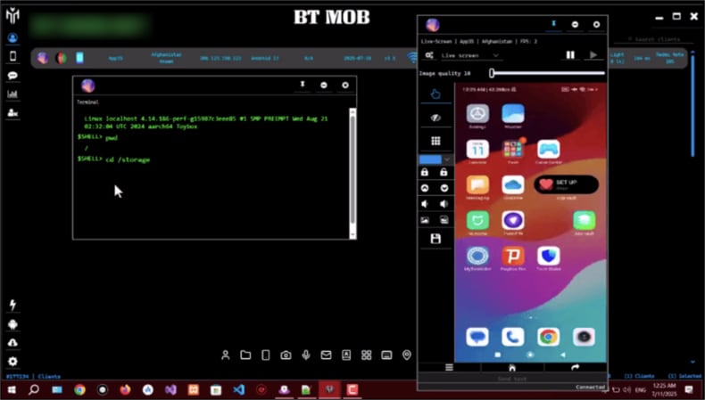 Admin Panel der BeatBanker Malware