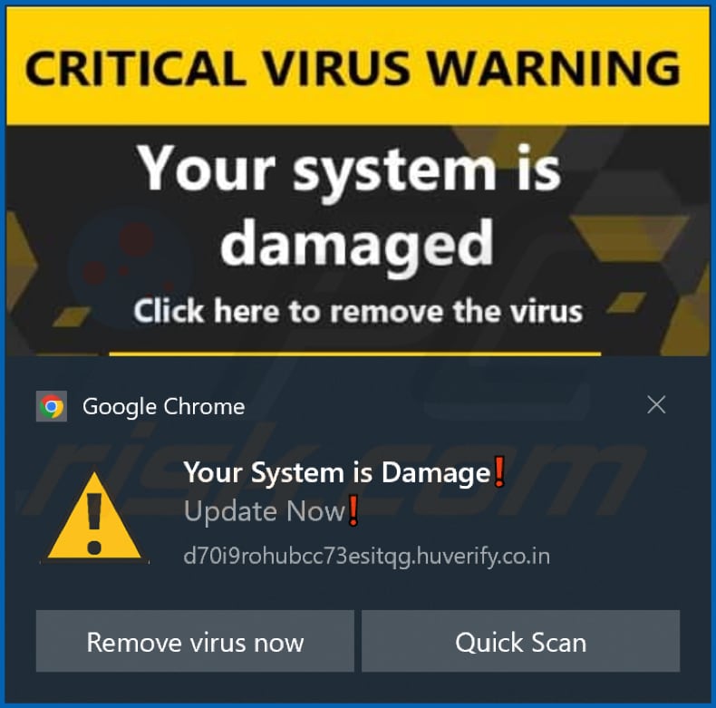 huverify.co[.]in Benachrichtigung