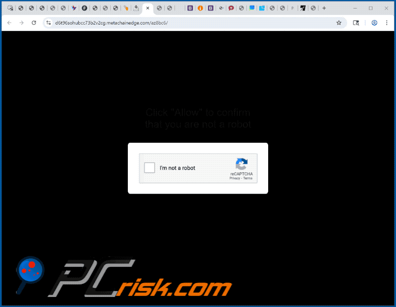 metachainedge[.]com website Aussehen (GIF)