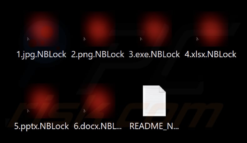 Von der Ransomware NBLock verschlüsselte Dateien (Dateiendung .NBLock)