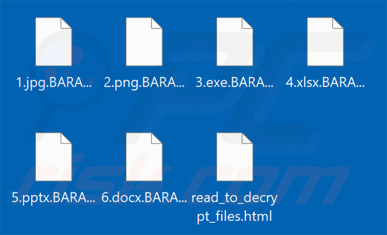 Von BARADAI Ransomware verschlüsselte Dateien (.BARADAI Erweiterung)