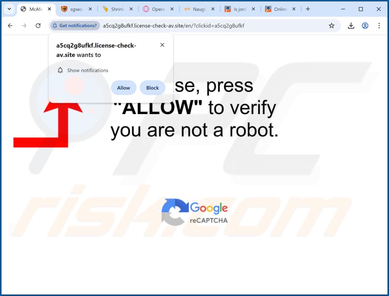license-check-av[.]site Werbung
