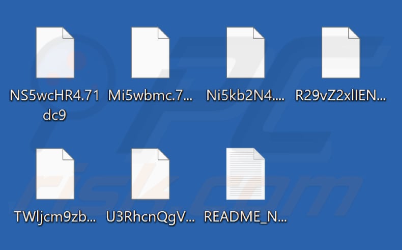 Von NBLock Black Ransomware verschlüsselte Dateien (zufällige Erweiterung)