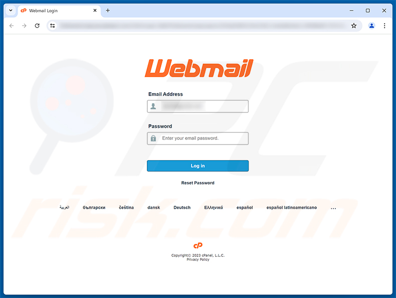 Account Maintenance Notification Phishing-Seite