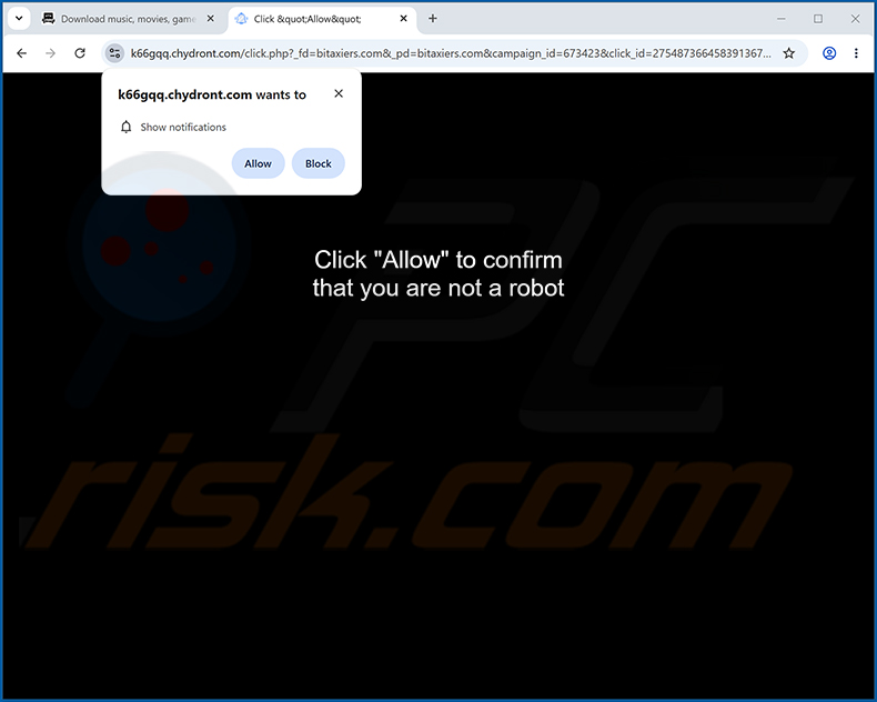 chydront[.]com-Werbung