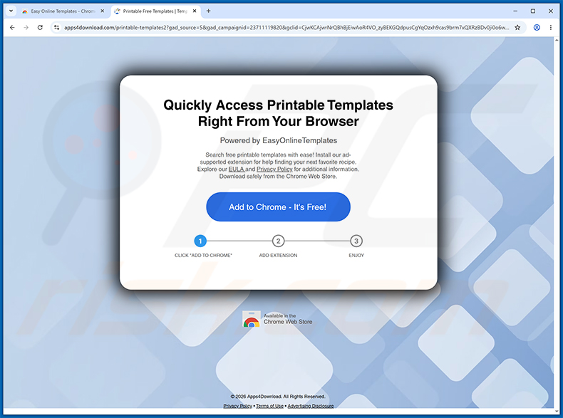 Easy Online Templates Werbe-Website