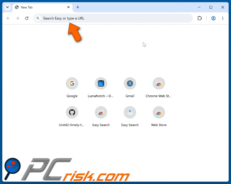 Easy Search Browserentführer leitet zu Bing weiter (GIF)