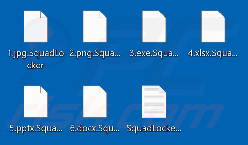 Durch die SquadLocker-Ransomware verschlüsselte Dateien (.SquadLocker-Erweiterung)