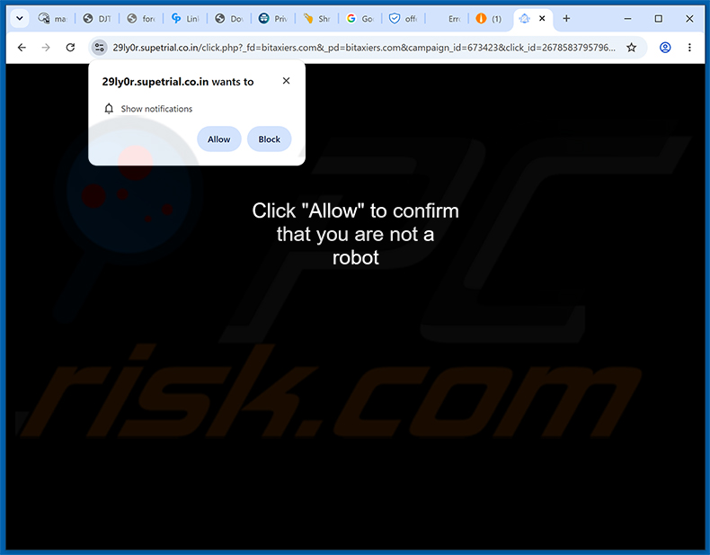 supetrial[.]co.in Werbung