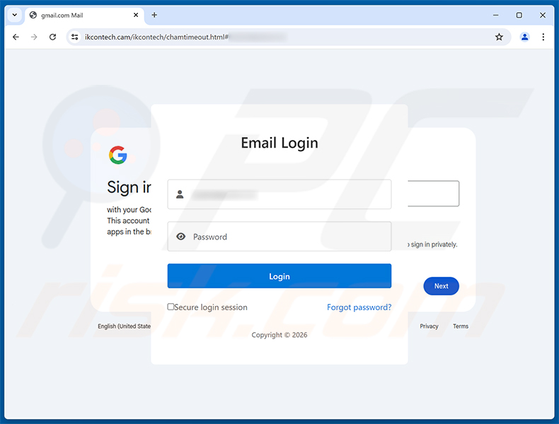 Update Related To Account Verification Phishing-Seite