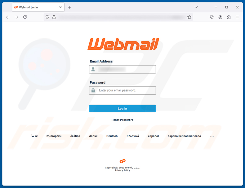 Update Your Hardware Wallet Phishing-Seite
