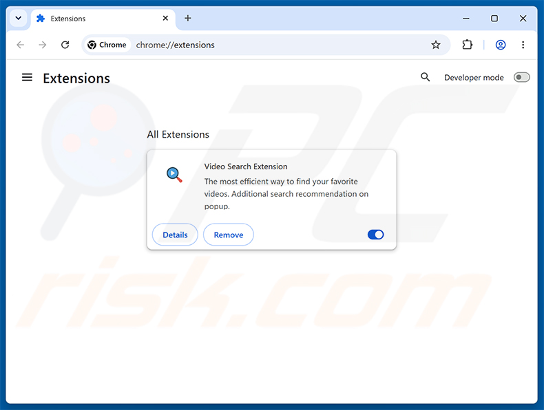 Entfernen von Video Search Extension (myvideolibrary.info) bezogenen Google Chrome-Erweiterungen