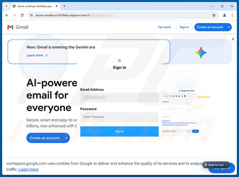 Cloud Services Alert Phishing-Seite