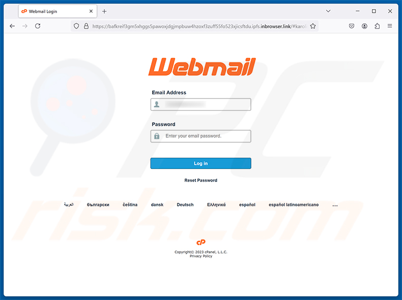 Complete The Required Mailbox Update E-Mail-Betrug Phishing-Seite