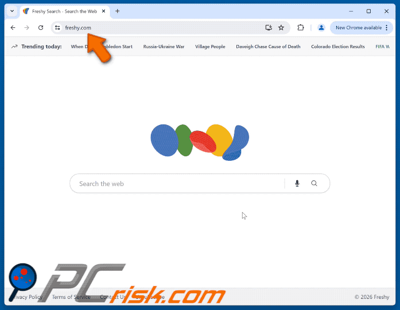 Freshy Search (freshy.com) Browserentführer (GIF)