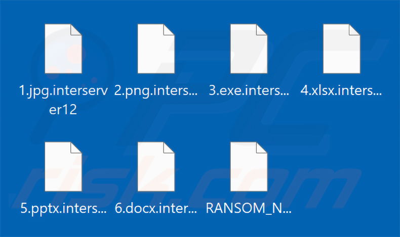 Von der InterServer-Ransomware verschlüsselte Dateien (.interserver12-Erweiterung)