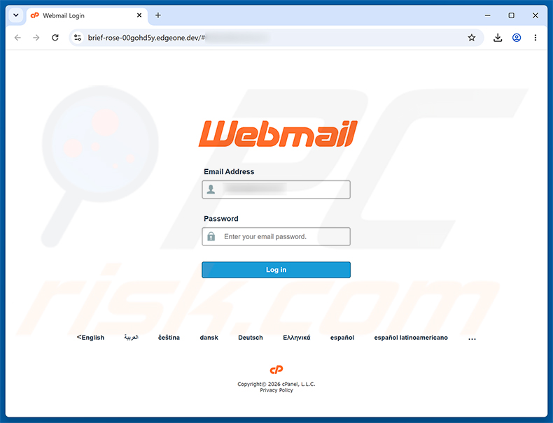 Migration Action Required Phishing-Seite