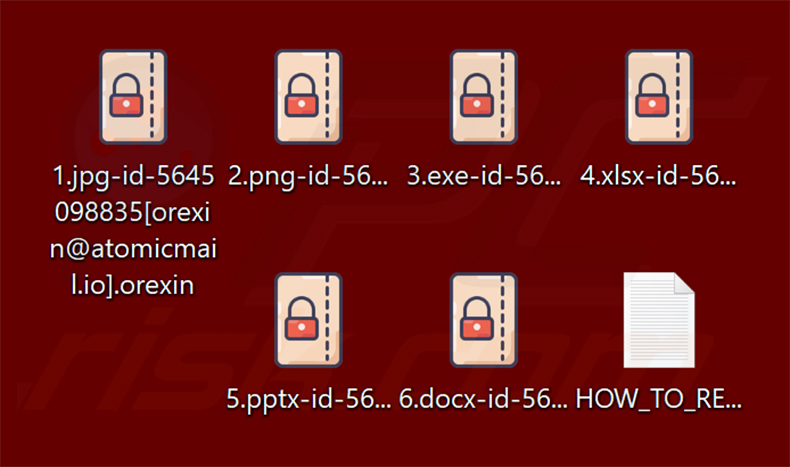 Von der Orexin-Ransomware verschlüsselte Dateien (.orexin-Erweiterung)