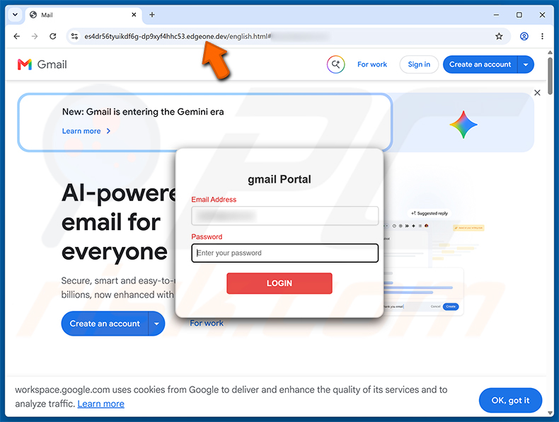 Policy Violation Detected Phishing-Seite