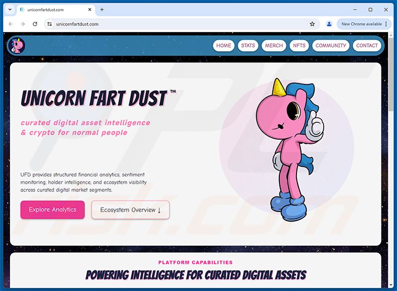Unicorn Fart Dust ($UFD) Allocation Scam echte Website (unicornfartdust.com)