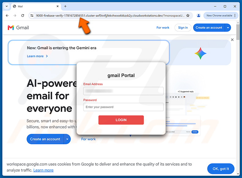 Unresolved Inbound Items Email Scam Phishing-Seite