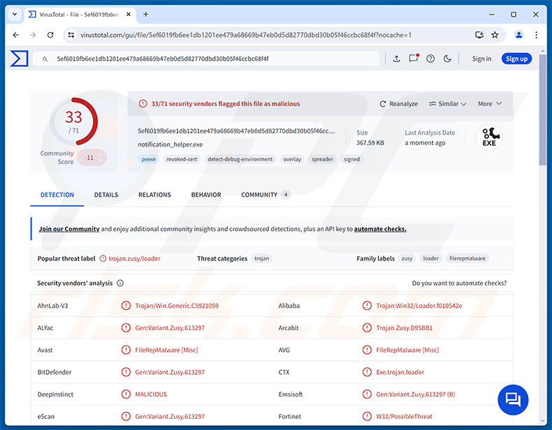 Golden Gh0st RAT-Erkennungen auf VirusTotal