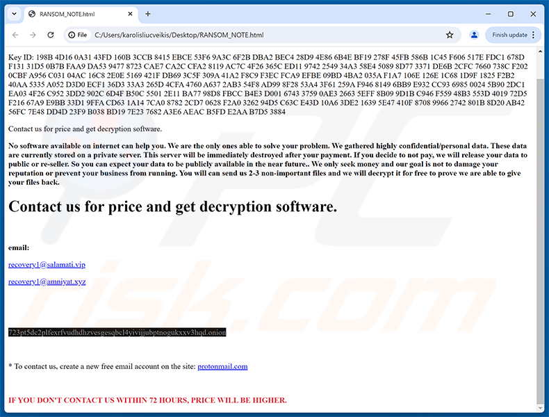 Montage-Ransomware-Lösegeldforderung (RANSOM_NOTE.html)