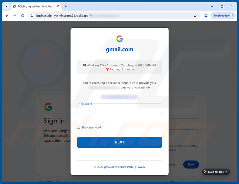 Request To Permanently Delete Your Account Phishing-Seite