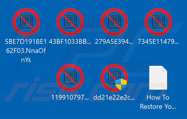 Dateien, die durch die ZAWOOO-Ransomware verschlüsselt wurden