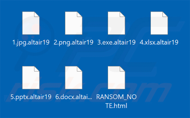 Durch Altair Ransomware verschlüsselte Dateien (.altair19-Erweiterung)