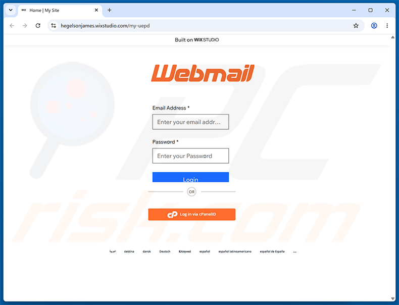 DHL Express Parcel Is On Its Way E-Mail-Betrug - Phishing-Seite