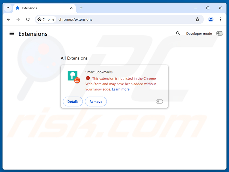 Entfernen von PEEP RAT aus Google Chrome Schritt 2