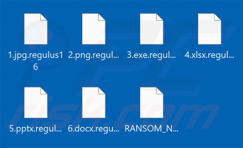 Von der Regulus-Ransomware verschlüsselte Dateien (.regulus16-Erweiterung)