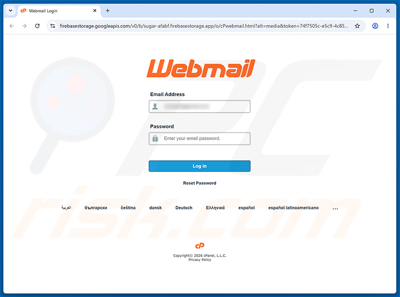Secure Your Account E-Mail-Betrug Phishing-Seite