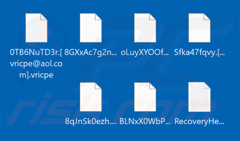 Durch die Vricpe-Ransomware verschlüsselte Dateien (.vricpe-Erweiterung)