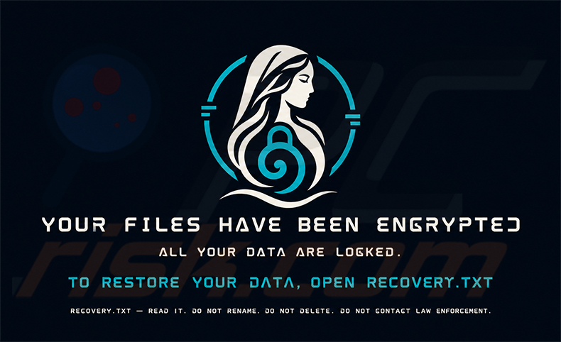 Hintergrundbild der Calipso-Ransomware