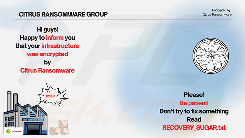 Desktop-Hintergrundbild der Citrus Ransomware