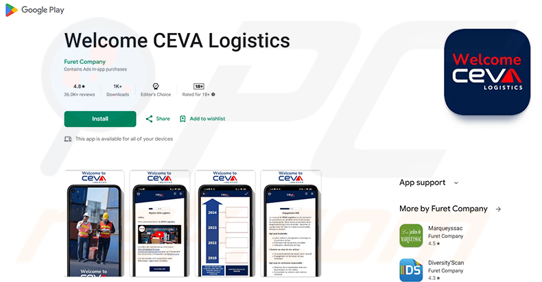 Gefälschter Google Play Store zur Verbreitung der Corp MDM-Spyware